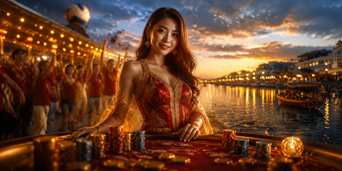 Meja roulette kasino hiburan Malaysia dengan pemain menikmati permainan langsung